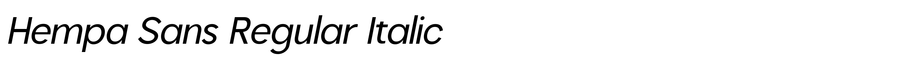 Hempa Sans Regular Italic